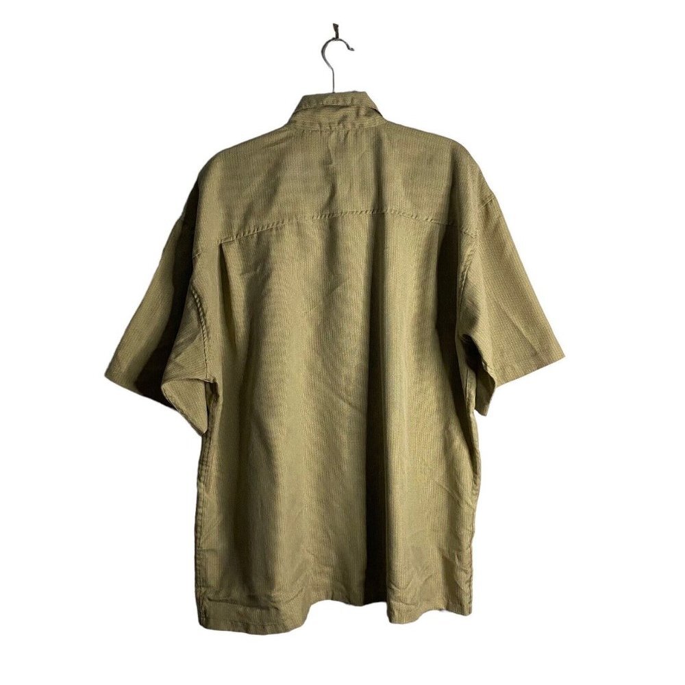 725 Originals Men's Tan Casual Button-Down Short Sleeve Shirt - Picture 7 of 7